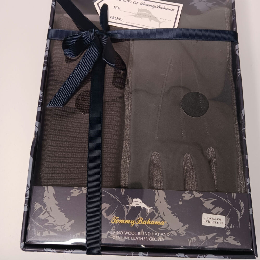 TOMMY BAHAMA Men's Hat and Glove Gift Set, NWT